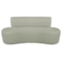 Kit Recamier Curvo Amsterdã 120cm e 2 Poltronas Amore Luxo Bouclê Verde Oliva