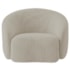 Kit Recamier Curvo Amsterdã 120cm e 2 Poltronas Amore Luxo Linho Bege
