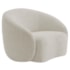 Kit Recamier Curvo Amsterdã 120cm e 2 Poltronas Amore Luxo Linho Bege