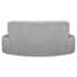 Kit Recamier Curvo Amsterdã 120cm e 2 Poltronas Amore Luxo Linho Cinza Claro