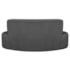 Kit Recamier Curvo Amsterdã 120cm e 2 Poltronas Amore Luxo Linho Cinza Escuro