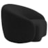 Kit Recamier Curvo Amsterdã 120cm e 2 Poltronas Amore Luxo Linho Preto