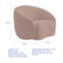 Kit Recamier Curvo Amsterdã 120cm e 2 Poltronas Amore Luxo Linho Rose