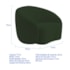 Kit Recamier Curvo Amsterdã 120cm e 2 Poltronas Amore Luxo Linho Verde