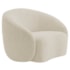 Kit Recamier Curvo Amsterdã 120cm e Poltrona Amore Luxo Bouclê Bege