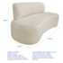 Kit Recamier Curvo Amsterdã 120cm e Poltrona Amore Luxo Bouclê Bege