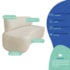 Kit Recamier Curvo Amsterdã 120cm e Poltrona Amore Luxo Bouclê Bege