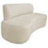 Kit Recamier Curvo Amsterdã 120cm e Poltrona Amore Luxo Bouclê Bege