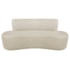 Kit Recamier Curvo Amsterdã 120cm e Poltrona Amore Luxo Bouclê Bege