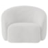 Kit Recamier Curvo Amsterdã 120cm e Poltrona Amore Luxo Bouclê Branco