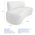 Kit Recamier Curvo Amsterdã 120cm e Poltrona Amore Luxo Bouclê Branco