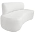 Kit Recamier Curvo Amsterdã 120cm e Poltrona Amore Luxo Bouclê Branco