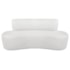 Kit Recamier Curvo Amsterdã 120cm e Poltrona Amore Luxo Bouclê Branco