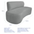 Kit Recamier Curvo Amsterdã 120cm e Poltrona Amore Luxo Bouclê Cinza