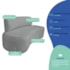 Kit Recamier Curvo Amsterdã 120cm e Poltrona Amore Luxo Bouclê Cinza