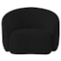 Kit Recamier Curvo Amsterdã 120cm e Poltrona Amore Luxo Bouclê Preto