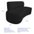Kit Recamier Curvo Amsterdã 120cm e Poltrona Amore Luxo Bouclê Preto