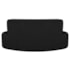 Kit Recamier Curvo Amsterdã 120cm e Poltrona Amore Luxo Bouclê Preto