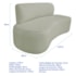 Kit Recamier Curvo Amsterdã 120cm e Poltrona Amore Luxo Bouclê Verde Oliva