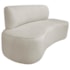 Kit Recamier Curvo Amsterdã 120cm e Poltrona Amore Luxo Linho Bege