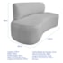 Kit Recamier Curvo Amsterdã 120cm e Poltrona Amore Luxo Linho Cinza Claro