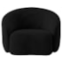 Kit Recamier Curvo Amsterdã 120cm e Poltrona Amore Luxo Linho Preto