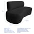 Kit Recamier Curvo Amsterdã 120cm e Poltrona Amore Luxo Linho Preto