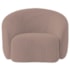 Kit Recamier Curvo Amsterdã 120cm e Poltrona Amore Luxo Linho Rose