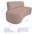 Kit Recamier Curvo Amsterdã 120cm e Poltrona Amore Luxo Linho Rose