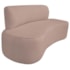 Kit Recamier Curvo Amsterdã 120cm e Poltrona Amore Luxo Linho Rose
