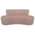 Kit Recamier Curvo Amsterdã 120cm e Poltrona Amore Luxo Linho Rose