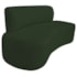 Kit Recamier Curvo Amsterdã 120cm e Poltrona Amore Luxo Linho Verde