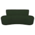 Kit Recamier Curvo Amsterdã 120cm e Poltrona Amore Luxo Linho Verde