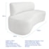 Kit Recamier Curvo Amsterdã 130cm e 2 Poltrona Amore Luxo Bouclê Branco