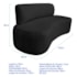 Kit Recamier Curvo Amsterdã 130cm e 2 Poltrona Amore Luxo Linho Preto