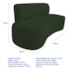 Kit Recamier Curvo Amsterdã 130cm e 2 Poltrona Amore Luxo Linho Verde