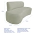 Kit Recamier Curvo Amsterdã 130cm e Poltrona Amore Luxo Bouclê Verde Oliva