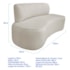 Kit Recamier Curvo Amsterdã 130cm e Poltrona Amore Luxo Linho Bege