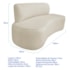 Kit Recamier Curvo Amsterdã 140cm e Poltrona Amore Luxo Bouclé Bege
