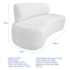 Kit Recamier Curvo Amsterdã 140cm e Poltrona Amore Luxo Bouclé Branco