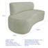 Kit Recamier Curvo Amsterdã 140cm e Poltrona Amore Luxo Bouclé Verde Oliva