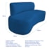 Kit Recamier Curvo Amsterdã 140cm e Poltrona Amore Luxo Linho Azul Royal