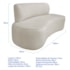 Kit Recamier Curvo Amsterdã 140cm e Poltrona Amore Luxo Linho Bege