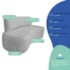 Kit Recamier Curvo Amsterdã 140cm e Poltrona Amore Luxo Linho Cinza Claro