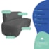 Kit Recamier Curvo Amsterdã 140cm e Poltrona Amore Luxo Linho Cinza Escuro