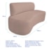 Kit Recamier Curvo Amsterdã 160cm e Poltrona Amore Luxo Linho Rose