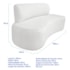Kit Recamier Curvo Amsterdã 180cm e 2 Poltronas Amore Luxo Bouclé Branco