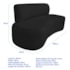 Kit Recamier Curvo Amsterdã 180cm e 2 Poltronas Amore Luxo Bouclé Preto