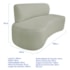 Kit Recamier Curvo Amsterdã 180cm e 2 Poltronas Amore Luxo Bouclé Verde Oliva