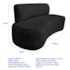 Kit Recamier Curvo Amsterdã 180cm e 2 Poltronas Amore Luxo Linho Preto